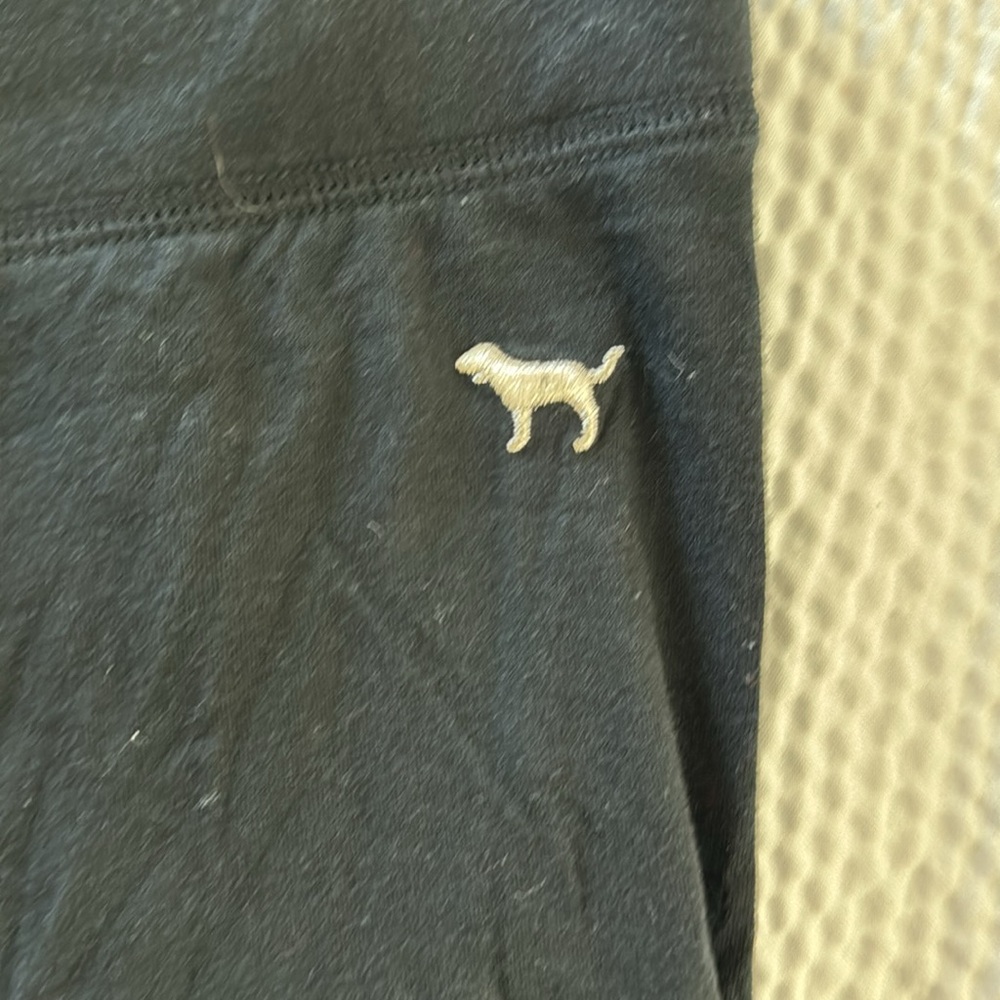 Pink Victoria’s Secret black leggings - Picture 2 of 3